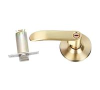 Nsaroche Maniglia per Porta Hardware per Serratura Senza Chiave Leva Su Un Lato Maniglia per Porta Interna Leva per Porta per Porta D'ingresso Del Bagno De, oro