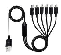 Nscdd Cavo splitter USB 2.0 tipo A maschio a maschio 1 a 6 dati adattatore USB