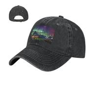 NSDdefAWCGT Berretto da baseball da golf cappello da papà Bella Aurora regolabile in cotone cappelli per uomo donna berretto non costruito, Nero , 57