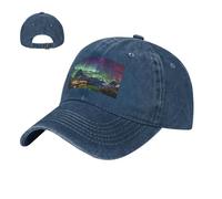 NSDdefAWCGT Berretto da baseball da golf cappello da papà Bella Aurora regolabile in cotone cappelli per uomo donna berretto non costruito, blu navy, 57