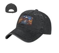 NSDdefAWCGT Berretto da baseball da golf, cappello da papà, bellissimo cappello Venezia di notte, regolabile, in cotone, per uomo e donna, non costruito, Nero , 57