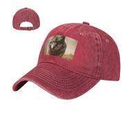 NSDdefAWCGT Berretto da baseball da golf, cappello da papà, lupo nel deserto, regolabile, in cotone, per uomo e donna, non costruito, Rosso, 57
