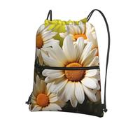 NSDdefAWCGT Borsa con coulisse da donna, leggera, piccola, borsa da palestra floreale, bouquet da matrimonio, zaino da calcio per sport e viaggi, Fiori Floreali Margherite, Taglia unica