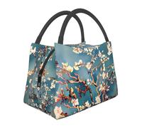 NSDdefAWCGT Borsa termica per il pranzo per donne e uomini, portatile, a prova di perdite, borsa termica portatile con fiori di mandorlo