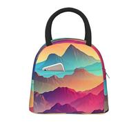 NSDdefAWCGT Borsa termica per il pranzo per donne e uomini, portatile, a prova di perdite, colore montagna sfumata, per picnic