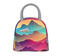NSDdefAWCGT Borsa termica per il pranzo per donne e uomini, portatile, a prova di perdite, colore montagna sfumata, per picnic
