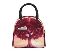 NSDdefAWCGT Borsa termica per il pranzo per donne e uomini, portatile, a prova di perdite, con bellissimo albero dell'amore a forma di cuore, per picnic