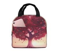NSDdefAWCGT Borsa termica per il pranzo per donne e uomini, riutilizzabile, piccola scatola per il pranzo con bellissimo albero dell'amore a forma di cuore, portatile, per lavoro e picnic
