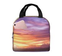 NSDdefAWCGT Borsa termica per il pranzo per donne e uomini, riutilizzabile, piccola scatola per il pranzo, bel tramonto in Thailandia, portatile, per lavoro, picnic