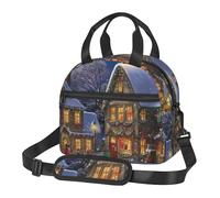 NSDdefAWCGT Borsa termica per il pranzo per donne e uomini, riutilizzabile, piccola scatola per il pranzo, per Natale, allegria di Natale, portatile, per il lavoro e il picnic