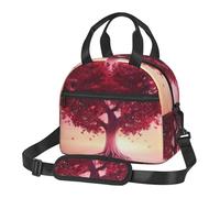 NSDdefAWCGT Borsa termica per il pranzo per donne e uomini, riutilizzabile, piccola scatola per il pranzo con bellissimo albero dell'amore a forma di cuore, portatile, per lavoro e picnic