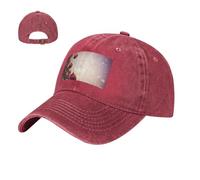 NSDdefAWCGT Cappello da baseball da golf, cappello da papà, cappello di buon Natale, regolabile, in cotone, per uomo e donna, non costruito, Rosso, 57