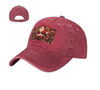 NSDdefAWCGT Cappello da baseball da golf, cappello da papà, cappello di buon Natale, regolabile, in cotone, per uomo e donna, non costruito, Rosso, 57