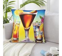 NSDdefAWCGT Federa per cuscino da 45,7 x 45,7 cm, con scritta "Always Happy Hour", federa quadrata morbida e lussuosa, per divano, letto, decorazione per la casa