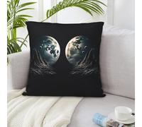 NSDdefAWCGT Federa per cuscino quadrata, 61 x 61 cm, motivo: due lune, morbida e lussuosa, per divano, letto, decorazione per la casa