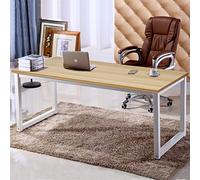 NSdirect Scrivania per computer da 160 cm, ampia scrivania per casa e ufficio, 2,5 cm di spessore, per scrivere, giocare e lavorare a casa, scrivania per PC, finitura moderna in legno e gambe in