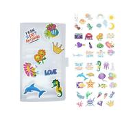 NSGWKZD Porta carte per Yoto Mini Player - Custodia per 120 carte in plastica trasparente, per bambini con adesivo carino per creare la tua carta