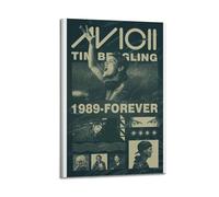 nshdahns Avicii, poster da parete in stile vintage, decorazione artistica per camera da letto, 30 x 45 cm, con cornice