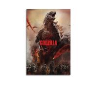 nshdahns Godzilla, poster da parete vintage per camera da letto, 60 x 90 cm, senza cornice