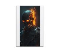 nshdahns Poster da parete con Ghost Rider, decorazione artistica vintage per camera da letto, 30 x 45 cm, senza cornice