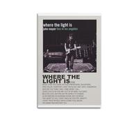 nshdahns Poster da parete con John Mayer - Where The Light Is Vintage, decorazione artistica da parete, per camera da letto, 20 x 30 cm, senza cornice