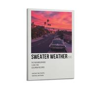 nshdahns Poster da parete con scritta "Sweater Weather by The Neighbourhood", decorazione artistica da parete, stile vintage, per camera da letto, 20 x 30 cm, con cornice