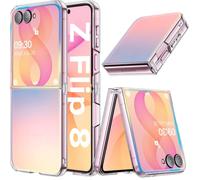 Nshkeji Cover per Samsung Galaxy Z Flip 8 olografico iridescente | Semi-Trasparente, Custodia Sottile Antiurto Posteriore Rigido PC Antigraffio Anti-Tracce Cover per Samsung Z Flip 8 Case