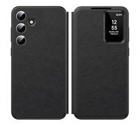 Nshkeji Cover per Samsung S25 Plus Clear View, custodia Smart View, Flip Folio Cover a portafoglio, custodia a portafoglio Galaxy S25 Plus Clear View, 360 Full Clapet Protection Case S25 Plus