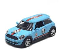 NSJGCQREL Pressofusione 1:32 Modelli Di Auto In Lega In Scala Per Mini Cooper Porte Apribili Display Per Veicoli Collezione Ornamenti Souvenir Ricordo(Blue)