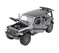 NSJGCQREL Pressofusione Modelli Di Auto In Lega In Scala 1:22 Per Jeep Wrangler Rubicon Modelli Di Veicoli Simulazione Collezione Di Veicoli Ricordo(Silver)