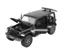 NSJGCQREL Pressofusione Modelli Di Auto In Lega In Scala 1:22 Per Jeep Wrangler Rubicon Modelli Di Veicoli Simulazione Collezione Di Veicoli Ricordo(Black)