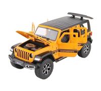 NSJGCQREL Pressofusione Modelli Di Auto In Lega In Scala 1:22 Per Jeep Wrangler Rubicon Modelli Di Veicoli Simulazione Collezione Di Veicoli Ricordo(Yellow)