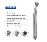 NSK Pana Max Style Dentale Turbina Manipolo Push Button Triple Spray 4 Hole Y3BM