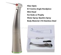 NSK Style Dental LED 8:1 Contra Angle Endo Fiber Optic Handpiece Mini Head