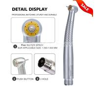 NSK Style Dental LED E-generator High Speed Handpiece 5 Bulb Fiber Optic/ Rotor