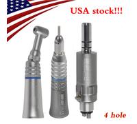 NSK Style Dental Low Speed Contra Angle Push Handpiece/Straight/Air Motor 4Hole