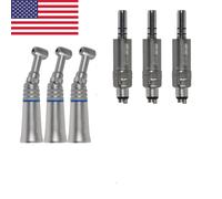 NSK Style Dental Low Speed Contra Angle Push Handpiece/Straight/Air Motor 4Hole