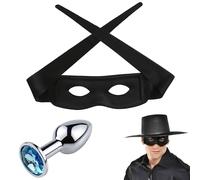 NSKRKOW Maschera Safecracker | Bandito | Zorro | Rapinatore | Ladro | Scassinatore | Rapinatore di banche - Accessorio per adulti e bambini per Carnevale/Fasching