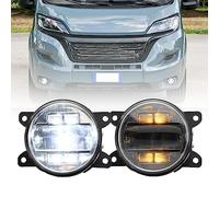NSLUMO gruppo LED fendinebbia/DRL per F/iat Ducato Doblo Talento paraurti | anteriore gruppo riflettore fendinebbia indicatore luci DRL diurno luce lente trasparente 6000K bianco xenon 2PCS