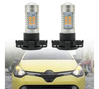 NSLUMO Indicatore di direzione anteriore a LED Ambra Indicatore di direzione PY24W Per Re/nault Clio IV Typ X98 2012-2020 PY24W Led Ripetitori laterali Blinker Lampadine per indicatori di direzione