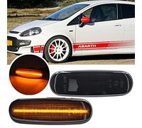 NSLUMO Indicatore di direzione laterale a led per Fiat Panda Grande Punto Ab.arth Evo Doblo Stilo Idea Linea Nemo Bipper Indicatore di direzione a led Lampeggiante Fumo Animato Lampada
