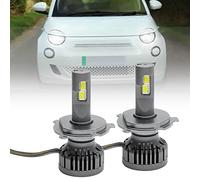 NSLUMO Kit Conversione Fari Full LED Anabbaglianti,Abbaglianti Fiat 500e Elettrica Nuova Fi.at 500 2020 2021 2022 Fascio Abbagliante 6500K Tutto in uno H19 LED Canbus Faro Anabbagliante H19