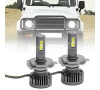 NSLUMO Kit Conversione Fari Full LED Anabbaglianti,Abbaglianti per Suzuki Jimny FJ Vitara Samurai Santana Pieno raggio 6500K Tutto in uno H4 LED Canbus Faro Anabbagliante H4 Sostituzione alogena