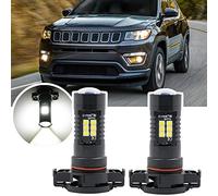 Nslumo LED Drl Luci diurne per Je.ep Compass MP M6 2017 2018 2019 2020 2021 PSX24W LED Lampadine diurne Auto Led Drl Lampada diurna Drl Luci diurne