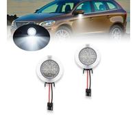 NSLUMO LED Puddle Sottospecchio Auto per 2008-2017 Vo.lvo XC60 SMD 6000K Luce Bianca Canbus Specchietto Retrovisore di Benvenuto, Alta Luminosità da Acqua per Auto, Cortesia
