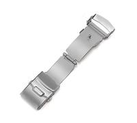 NSNGPAFACZ Fibbia for Seiko Orologio in acciaio inossidabile Fibbie Pulsante Piega Chiusura di distribuzione Pulsante pieghevole Blocco cinturino 16/18/20/22/24 / 26mm Chiusura dell'orologio(Silver-wi