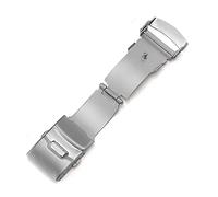 NSNGPAFACZ Fibbia for Seiko Orologio in acciaio inossidabile Fibbie Pulsante Piega Chiusura di distribuzione Pulsante pieghevole Blocco cinturino 16/18/20/22/24 / 26mm Chiusura dell'orologio(Silver-wi