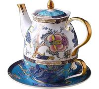 NSNYDNZ Tazzine da caffè Espresso, Set da teiera e Tazza da tè in Porcellana for Una Persona, Set da teiera con Tazza e piattino, Adatto for servire Il Latte, Il tè e Il caffè.