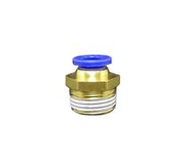 NSPKZXTTGF 10PC DN10 G 3/8" Male x Fit Tube OD 6mm Brass Pneumatic Air Hose Quick Connector Push in Coupler Water Gas Oil