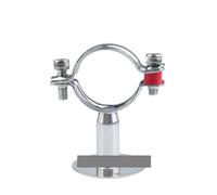 NSPKZXTTGF 1PCS 51-57mm Tube O/D Stainless Steel Pipe Clamp Clip Support Bracket with Base Plate Pole Length 50mm